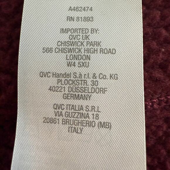 Isaac Mizrahi Live Womens Red Plaid Fleece Full Button Jacket Med Walking - Picture 8 of 13